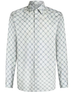 Etro Micro-Paisley Check Shirt - White