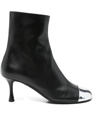 N°21 Pointed Toe Leather Boots With Block Heel N°21 Pointed Toe Leather Boots With Block Heel | THE LIST