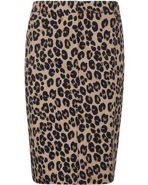 Aspesi Leopard Print Skirt - Black