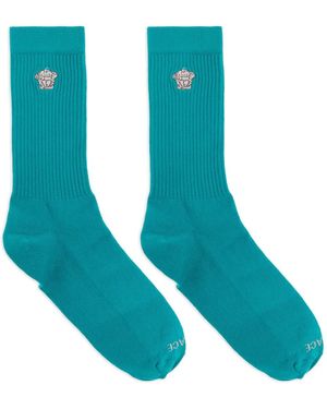 Versace Socken Mit Medusa-Stickerei - Blau