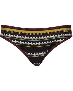 La DoubleJ Bikinihöschen Mit Geometrischem Print - Schwarz