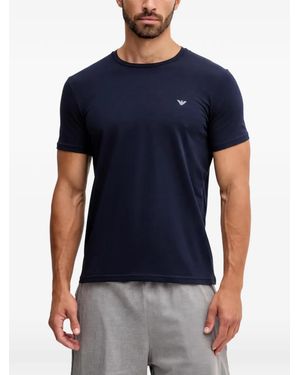 ARMANI EXCHANGE Logo-Print Short-Sleeve T-Shirt - Blue