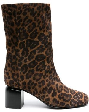 Pierre Hardy Biba 70Mm Leopard-Print Boots - Brown