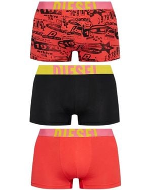 DIESEL Three-Pack Of Boxer Shorts 'Damien-D-Pop-3Pack-40' - Red