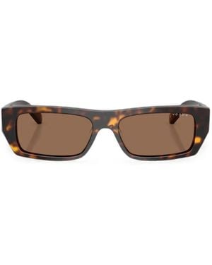 Vogue Eyewear Tortoiseshell-Effect Rectangle-Frame Sunglasses - Brown