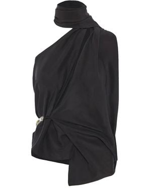 Christopher Esber Scarf-Detailed Top - Black