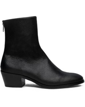 SINE & COSINE Paco Leather Ankle Boots - Black