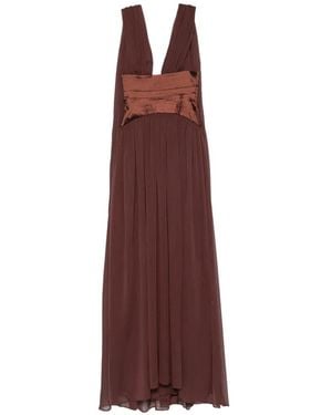 Arcina Ori Ramona Draped-Panel Maxi Dress - Purple