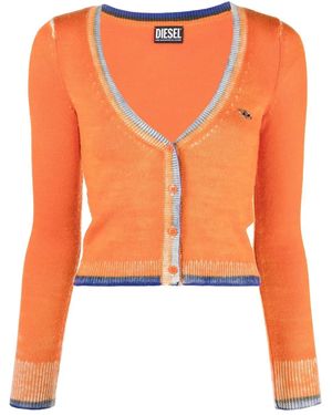 DIESEL M-Arika V-Neck Cardigan - Orange
