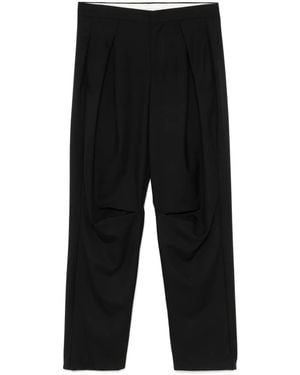 Laneus Pleated Wide-Leg Pants - Black