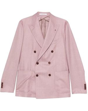 Tagliatore Double-Breasted Pockets Blazer - Pink