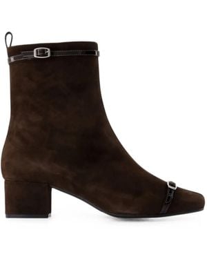 CAREL PARIS Start Buckle-Detail Ankle Boots - Black