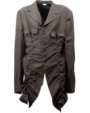 Comme des Garçons Ruched Jacket - Grey