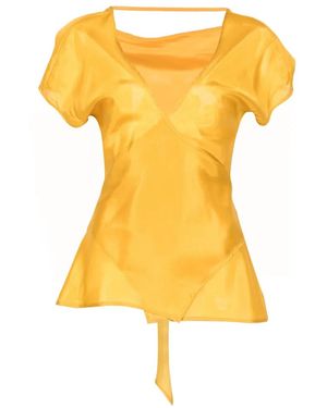 ..,merci V-Neck Blouse - Yellow