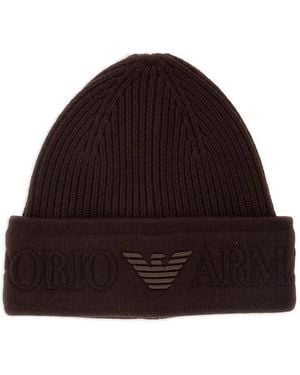 Emporio Armani リブビーニー - レッド