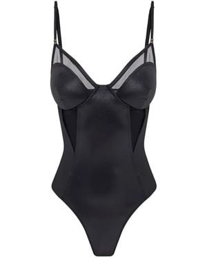 Elisabetta Franchi Lycra And Tulle Swimsuit - Black
