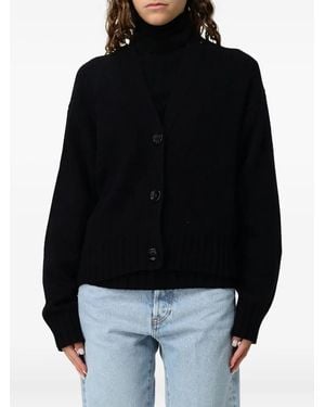 Allude V-Neck Cardigan - Black