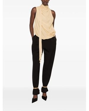 SIMONA CORSELLINI Anklet-Detail Trousers - Black
