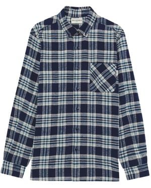 Roy Rogers Checked-Pattern Chest-Pocket Shirt - Blue
