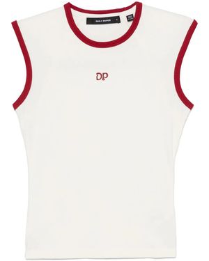 Daily Paper Contrast-Trim Top - Natural
