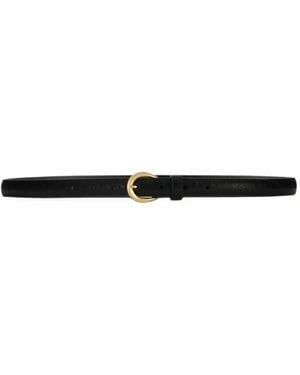 Lardini Ostrich-Embossed Leather Belt - White