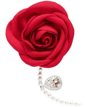 Magda Butrym Boucles D'Oreilles Pendantes Ornées De Fleurs - Red