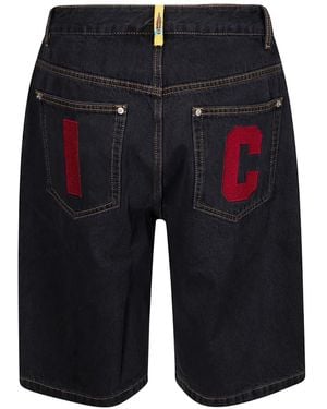 ICECREAM Running Dog Denim Shorts - Blue