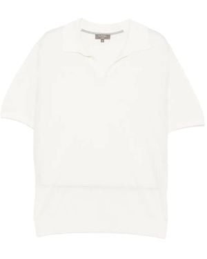 N.Peal Cashmere Piqué Top - White