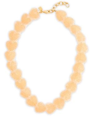 Crystal Haze Jewelry Jelly Heart 18K-Plated Necklace - White