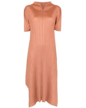 Pleats Please Issey Miyake March Pleated Midi Dress - Pink