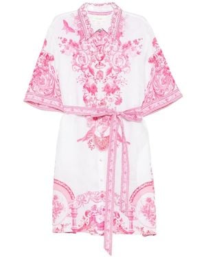 CAMILLA Floral-Print Mini Dress - Pink