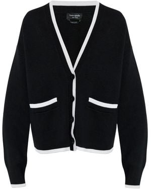 Kate Spade Cardigan En Laine À Col V - Noir