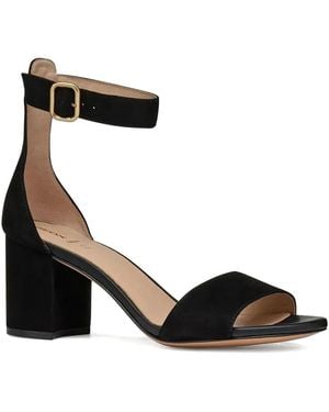Geox Ankle-Strap Block-Heel Sandals - Black