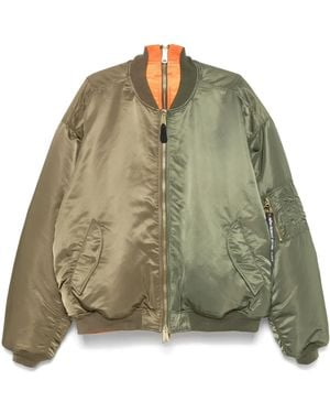 Vetements X Alpha Industries Double Zip Bomber Jacket - Green