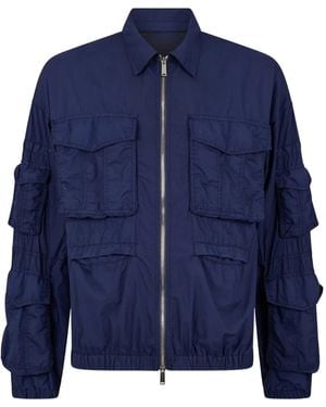 DSquared² Dyed Nylon Cargo Kaban Jacket - Blue