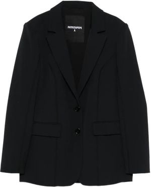 Patrizia Pepe Soft Cotton Blazer - Black
