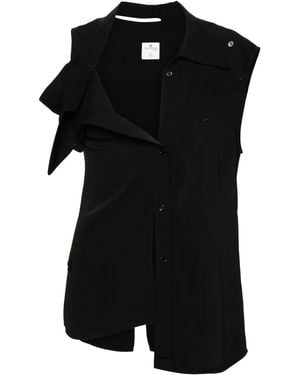 Courreges Modular Tech Crepe Shirt - Black
