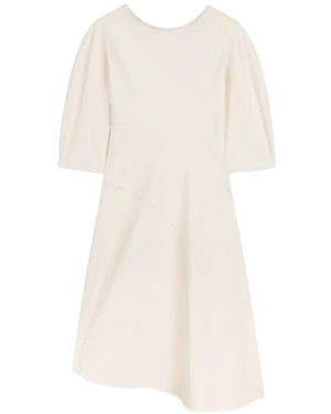 Ports 1961 Asymmetric Panelled Midi Dress - White