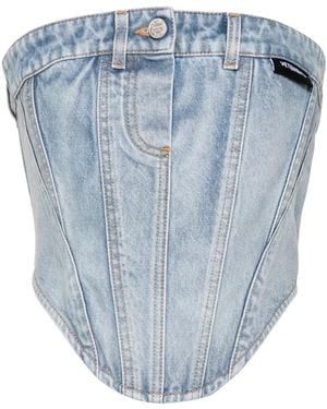 Vetements コルセット デニムトップ - ブルー