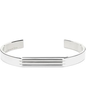 Le Gramme Sterling 21G Godron Bracelet - White
