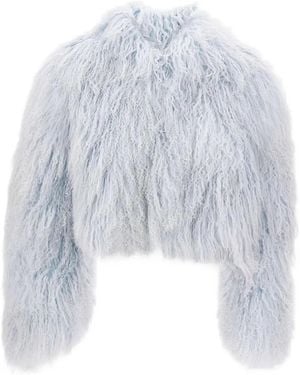 THE TOUCH Marina Lamb-Fur Jacket - White