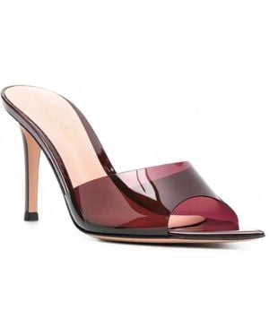 Gianvito Rossi Elle Patent-Leather Sandals - Pink
