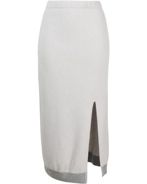 Lorena Antoniazzi Falda Con Borde En Contraste - Blanco