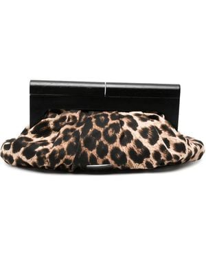 Twentyfourhaitch Kenda Ruched Clutch Bag - White
