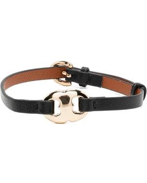 Tory Burch Gemini Leather Bracelet - White