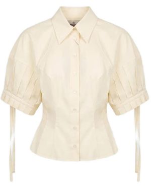 Vivienne Westwood Idaho Pleated-Sleeve Shirt - White