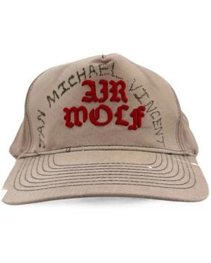 PALY Air Wolf Embroidered Snapback Cap - Natural