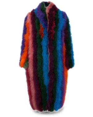Moschino Gestreifter Mantel - Blau