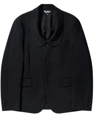 COMME DES GARÇON BLACK Peter Pan-Collar Blazer - Blue