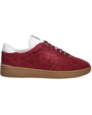 Michael Kors Wilton Suede Lace-Up Trainer - Red